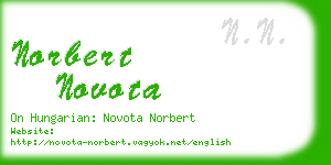 norbert novota business card